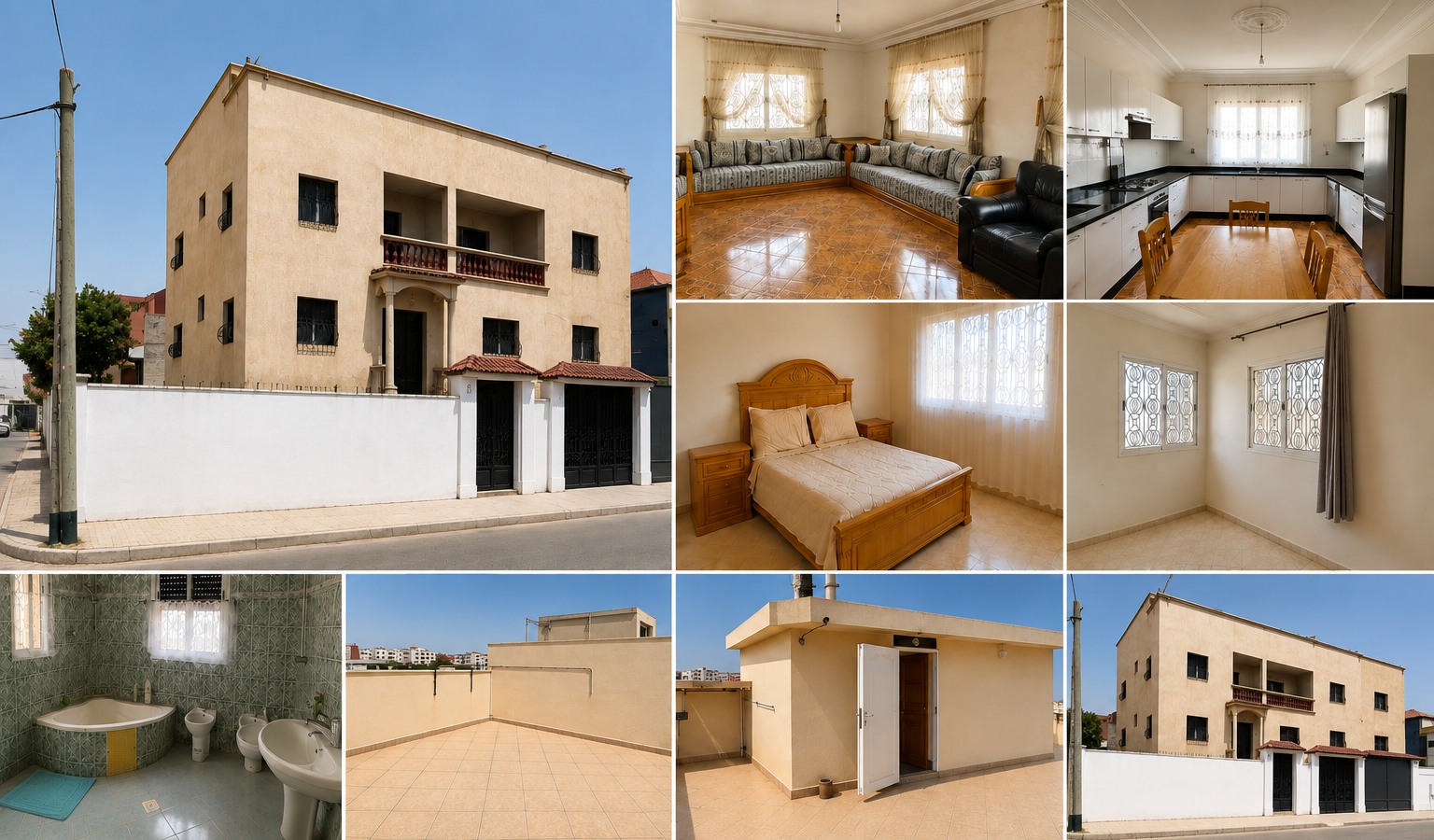 Façade de la villa à vendre à Bni Yakhlef
